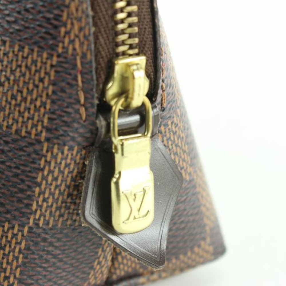 Louis Vuitton Damier Ebene Cosmetic Pouch PM Demi Ronde 99lk830s - Picture 9 of 12